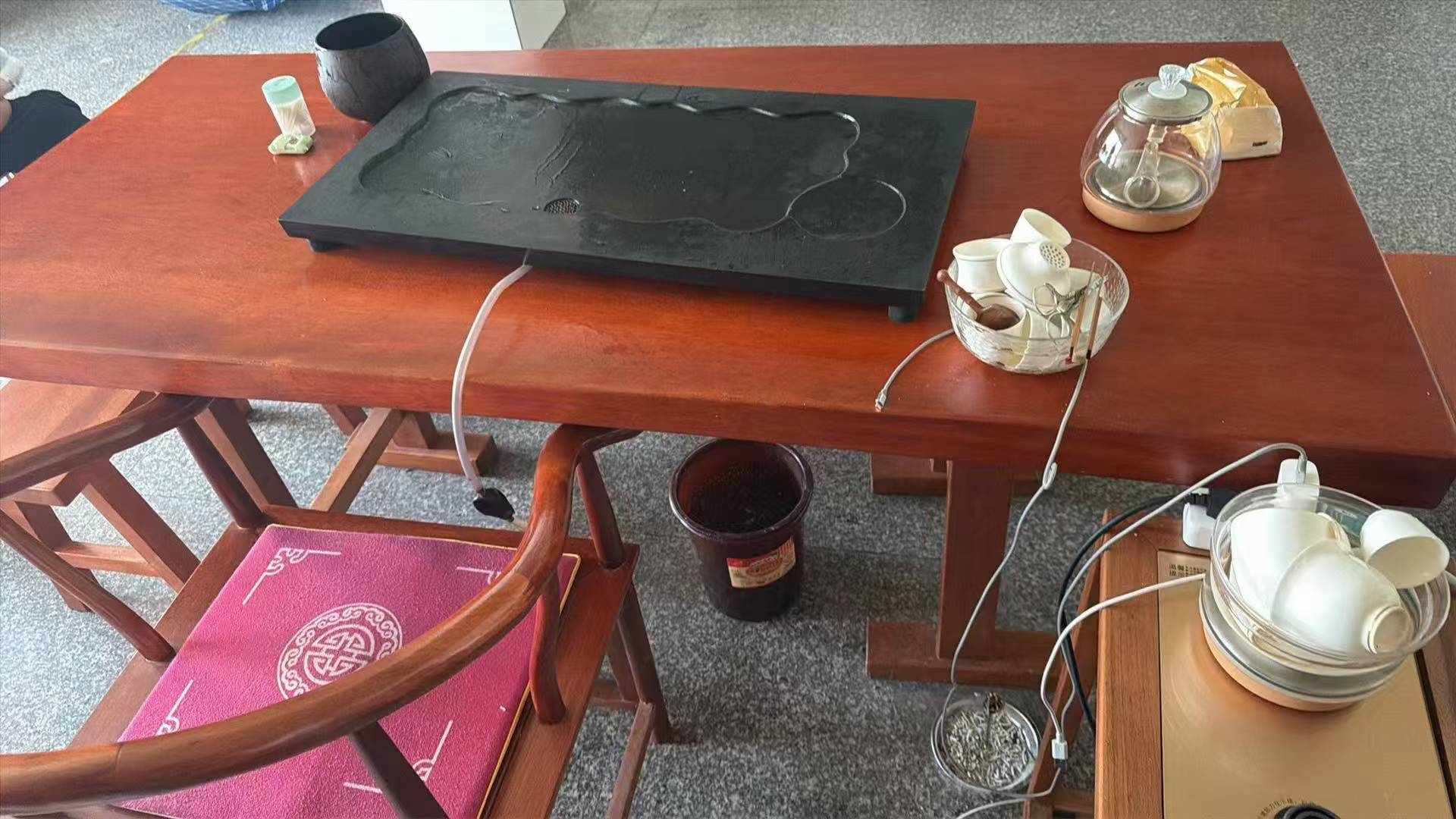 转让家用实木茶桌整套